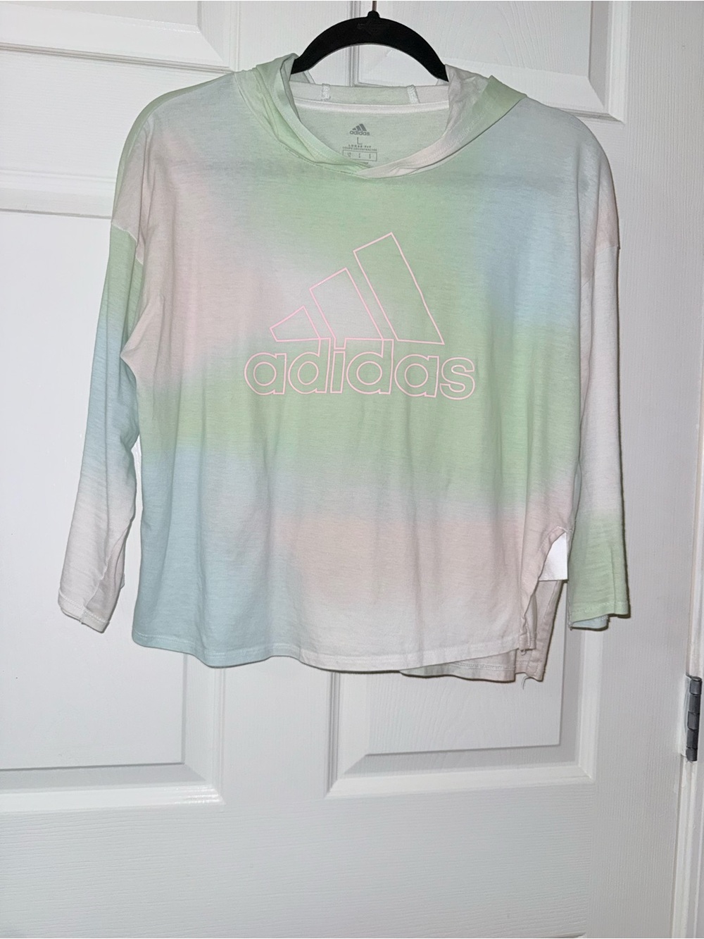 adidas Pastel Tie-Dye Hoodie in Mint & Sky